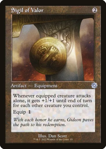 Sigil of Valor, Magic card BRR 53 — The Brothers' War Retro Artifacts set