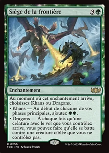 Siège de la frontière, carte Magic TDC 256 — extension Tarkir: Dragonstorm Commander