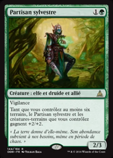Partisan sylvestre, carte Magic OGW 144 — extension Le serment des Sentinelles
