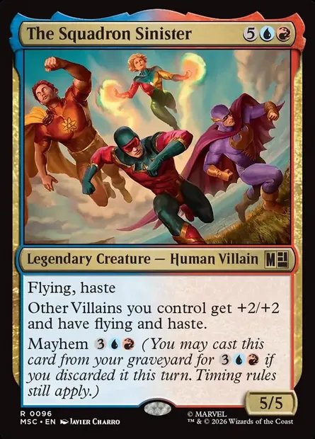 The Squadron Sinister, Magic card MSC 96 — Marvel Super Heroes Commander set