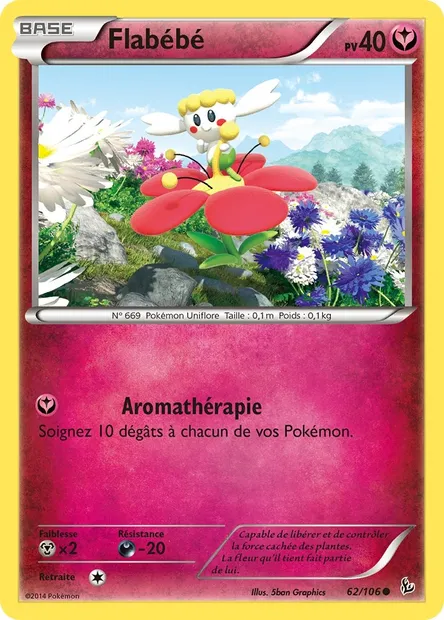Flabébé, carte Pokémon FLF 62 — extension Étincelles