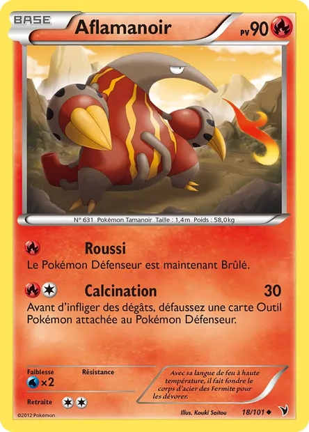 Aflamanoir, carte Pokémon NVI 18 — extension Nobles Victoires