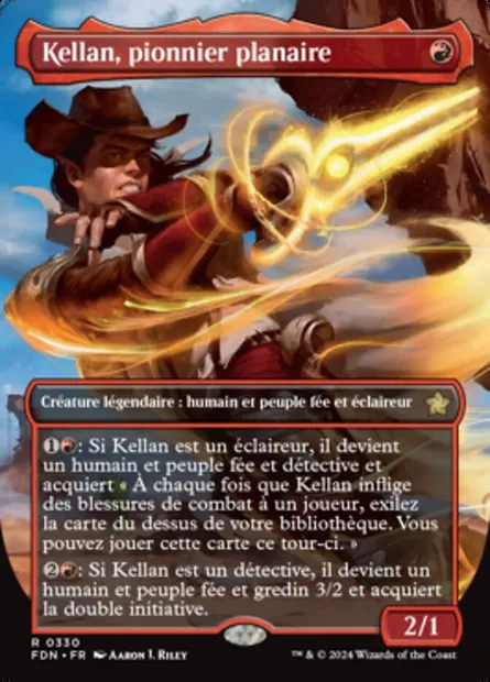 Kellan, pionnier planaire, carte Magic FDN 330 — extension Foundations