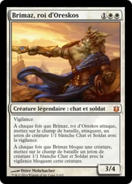Brimaz, roi d'Oreskos, carte Magic BNG 5 — extension Créations divines