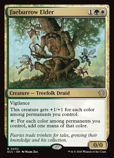 Faeburrow Elder, Magic card ECC 53 — Lorwyn Eclipsed Commander set