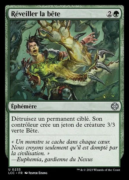 Réveiller la bête, carte Magic LCC 233 — extension The Lost Caverns of Ixalan Commander