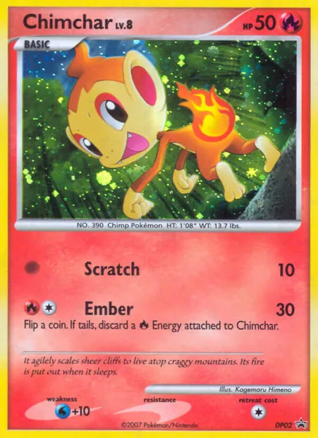 Chimchar, Pokémon card DP 02 — DP Black Star Promos set
