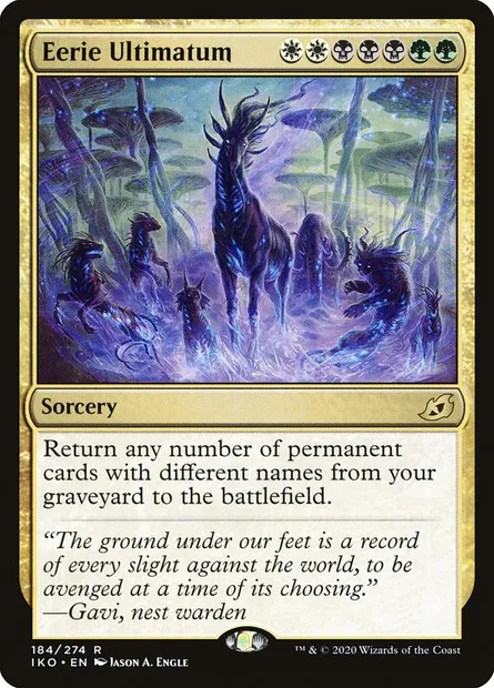 Eerie Ultimatum, Magic card IKO 184 — Ikoria: Lair of Behemoths set