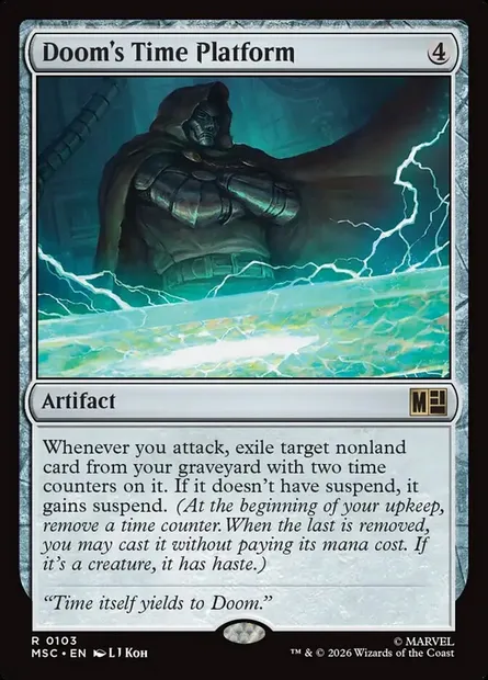 Doom's Time Platform, Magic card MSC 103 — Marvel Super Heroes Commander set