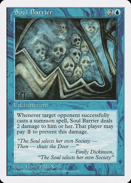 Barrière des âmes, carte Magic 5ED 125 — extension Cinquième Edition