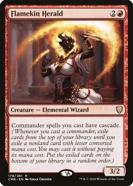 Flamekin Herald, Magic card CMR 179 — Commander Legends set