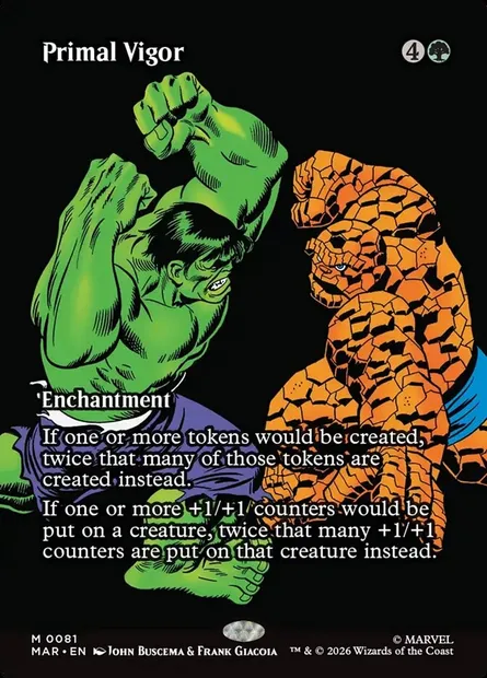 Vigueur primordiale, carte Magic MAR 81 — extension Marvel Universe