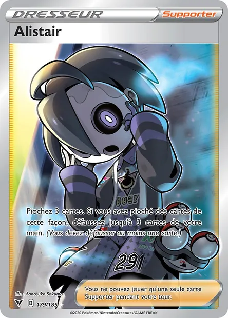 Alistair, carte Pokémon VIV 179 — extension Voltage Éclatant