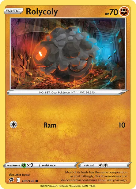 Rolycoly, Pokémon card RCL 105 — Rebel Clash set