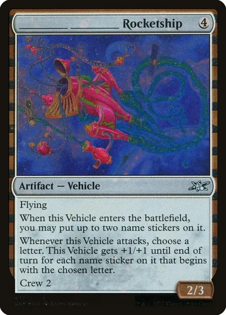 _____ _____ Rocketship, Magic card UNF 477 — Unfinity set