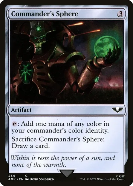 Commander's Sphere, Magic card 40K 234 — Warhammer 40,000 Commander set