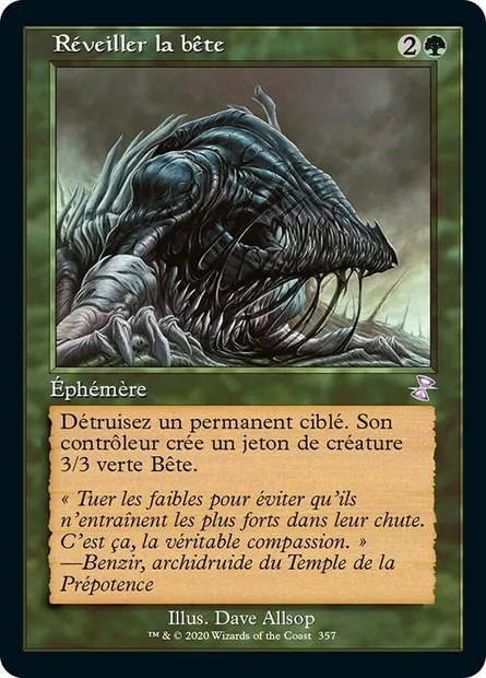 Réveiller la bête, carte Magic TSR 357 — extension Spirale Temporelle Remastered