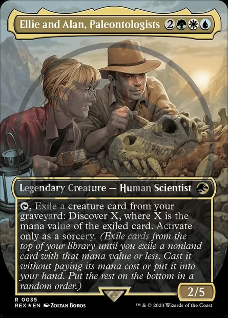 Ellie and Alan, Paleontologists, Magic card REX 35 — Jurassic World Collection set
