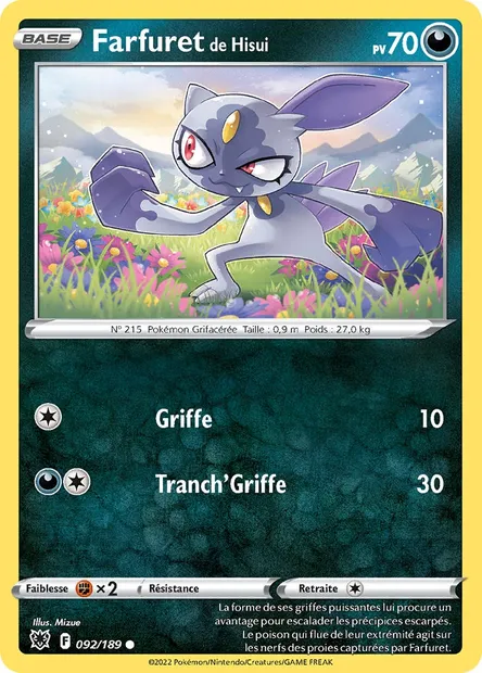 Farfuret de Hisui, carte Pokémon ASR 092 — extension Astres Radieux