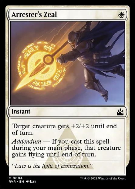 Arrester's Zeal, Magic card RVR 4 — Ravnica Remastered set