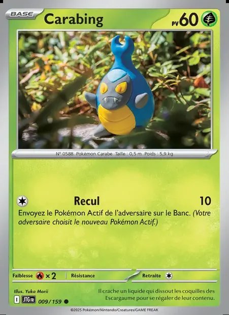 Carabing, carte Pokémon JTG 009 — extension Aventures Ensemble
