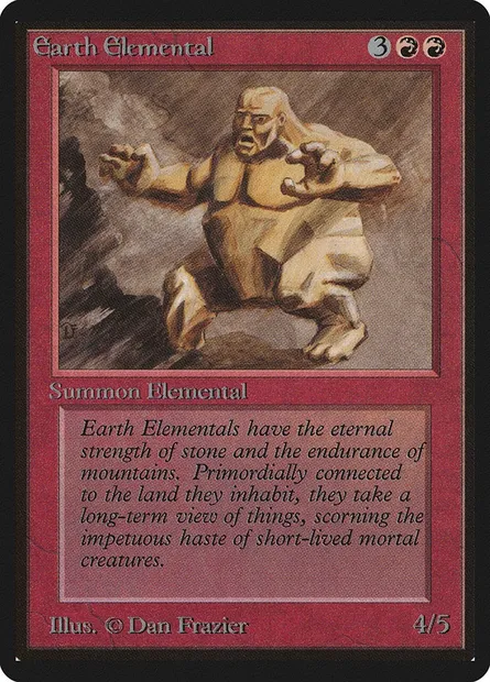 Élémental de terre, carte Magic LEB 145 — extension Limited Edition Beta