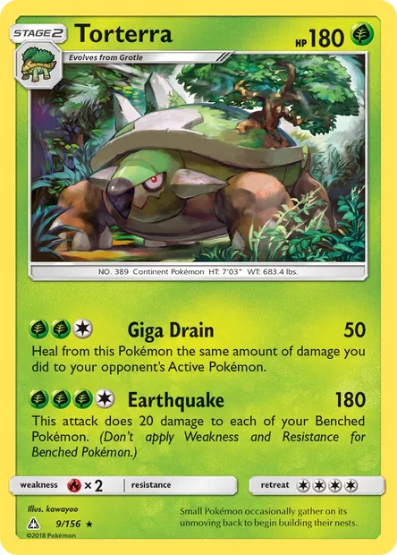Torterra, Pokémon card UPR 9 — Ultra Prism set