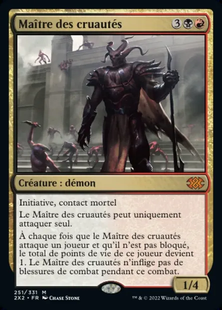 Maître des cruautés, carte Magic 2X2 251 — extension Double Masters 2022