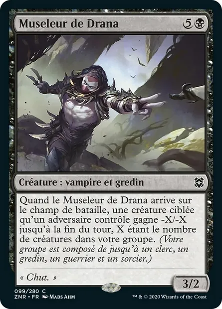 Museleur de Drana, carte Magic ZNR 99 — extension Renaissance de Zendikar