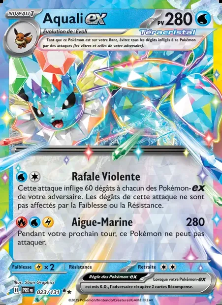 Aquali-ex, carte Pokémon PRE 023 — extension Évolutions Prismatiques