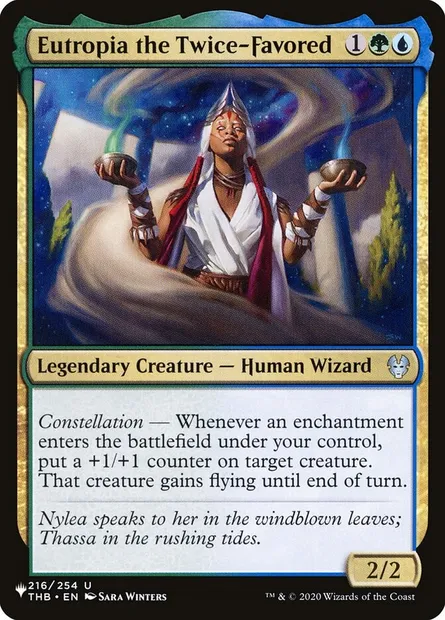 Eutropie, deux fois protégée, carte Magic PLST THB-216 — extension The List