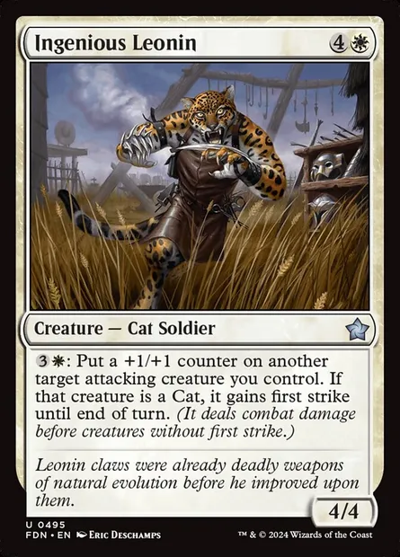 Ingenious Leonin, Magic card FDN 495 — Foundations set