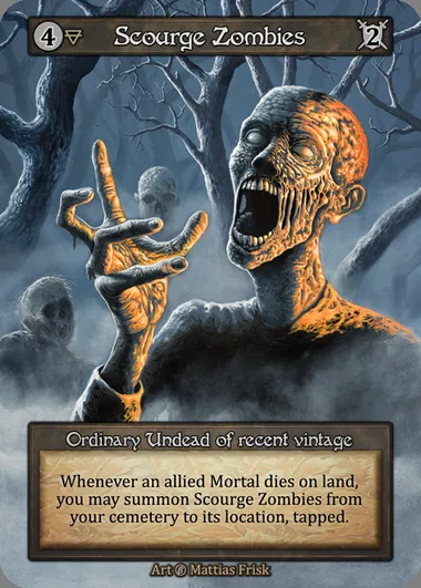 Scourge Zombies, carte Sorcery BET 145 — extension Beta