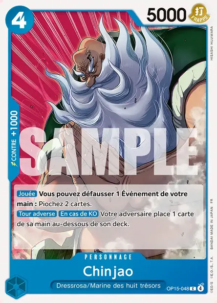 Chinjao, carte One Piece OP15-048 — extension AVENTURE SUR L'ÎLE DE DIEU