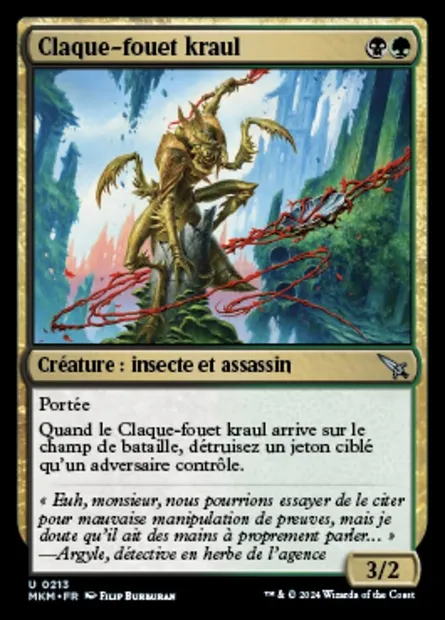 Claque-fouet kraul, carte Magic MKM 213 — extension Murders at Karlov Manor