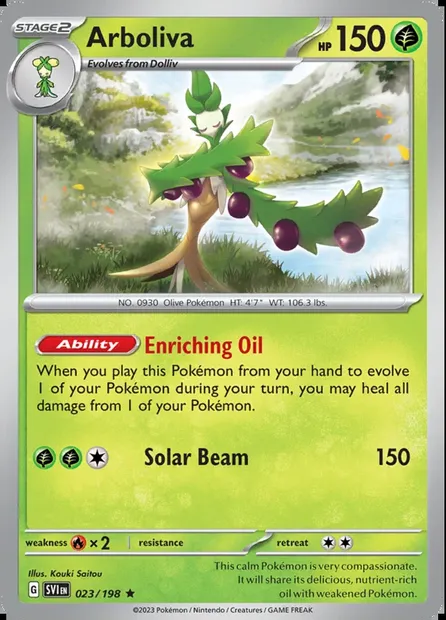 Arboliva, Pokémon card TDX 023-3 — Theme Deck & Blisters Exclusives set