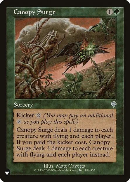Canopy Surge, Magic card PLST INV-184 — The List set