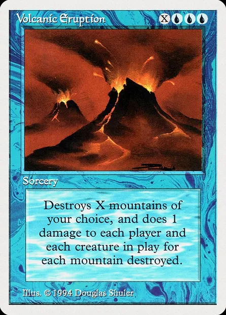 Volcanic Eruption, Magic card SUM 89 — Summer Magic / Edgar set