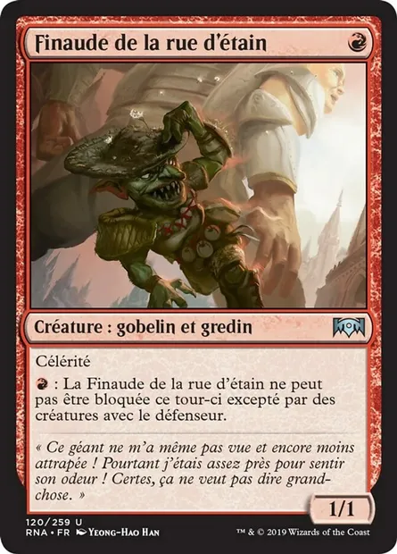 Finaude de la rue d'étain, carte Magic RNA 120 — extension L'allégeance de Ravnica