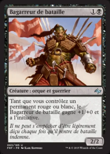 Bagarreur de bataille, carte Magic FRF 63 — extension Destin reforgé