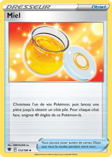 Miel, carte Pokémon ASR 153 — extension Astres Radieux