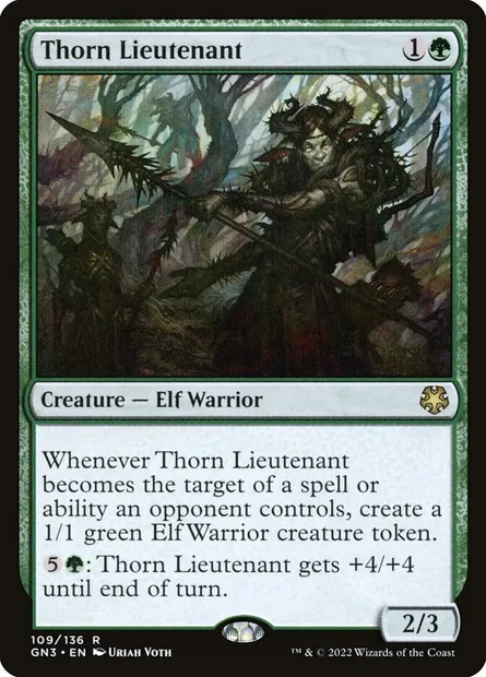 Thorn Lieutenant, Magic card GN3 109 — Game Night: Free-for-All set