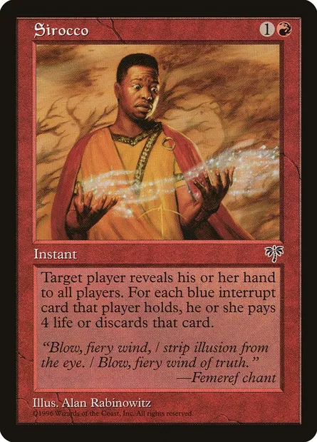 Sirocco, Magic card MIR 192 — Mirage set