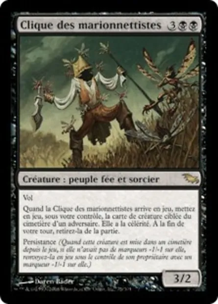 Clique des marionnettistes, carte Magic SHM 75 — extension Sombrelande