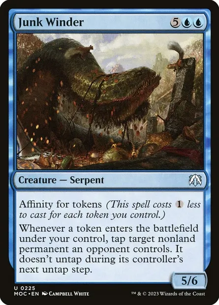 Junk Winder, Magic card MOC 225 — March of the Machine Commander set