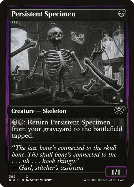 Spécimen tenace, carte Magic DBL 392 — extension Innistrad : Double Programme