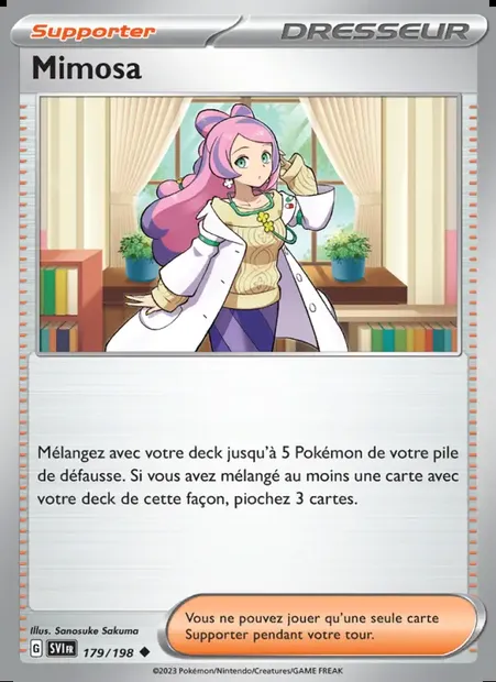 Mimosa, carte Pokémon SVI 179 — extension Écarlate et Violet