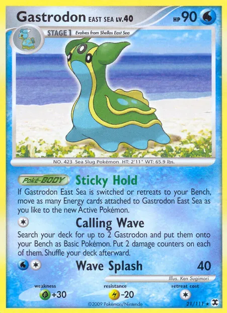 Gastrodon East Sea, Pokémon card RR 21 — Rising Rivals set