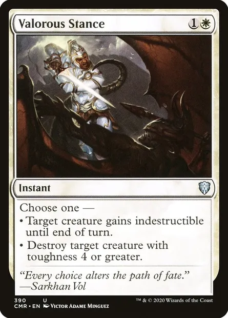 Valorous Stance, Magic card CMR 390 — Commander Legends set