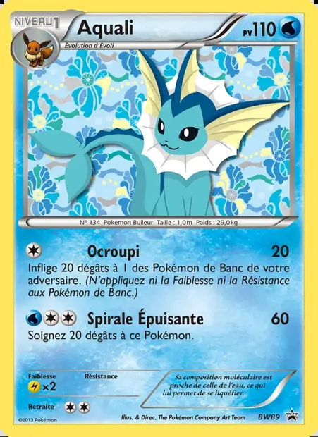 Aquali, carte Pokémon BW 89 — extension Promo BW